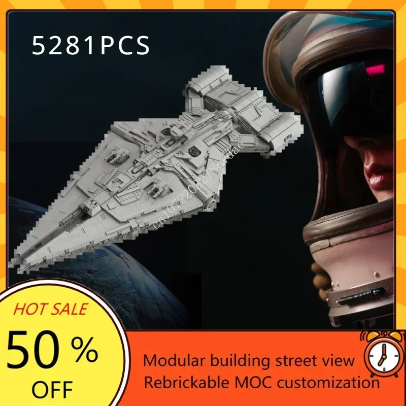 

5281PCS Hot Selling Moff Gideon Cruiser Space War Military MOC Battle Holiday DIY Assembly Toy Puzzles Architecture for Kids