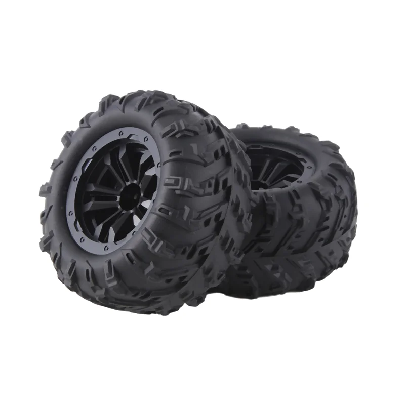 

ABUM-4PCS 6034 12Mmhex Skidproof Rubber Tire For SCY 16101 PRO 16102 PRO Upgrade 1/16 RC Monster Truck Wheel Parts Black