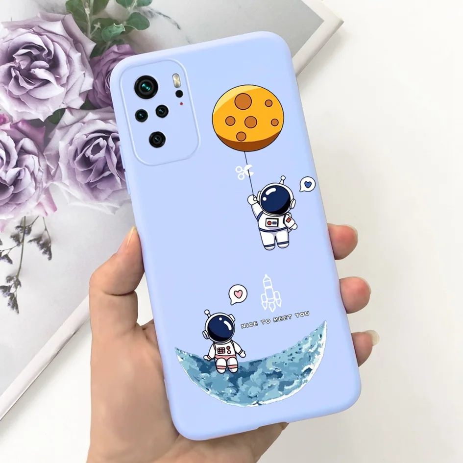 ل Xiaomi Redmi ملاحظة 10 حالة Redmi ملاحظة 10 برو ماكس غطاء لطيف رائد الفضاء سيليكون لينة جراب هاتف ل Redmi ملاحظة 10S نوت 10 كابا #4