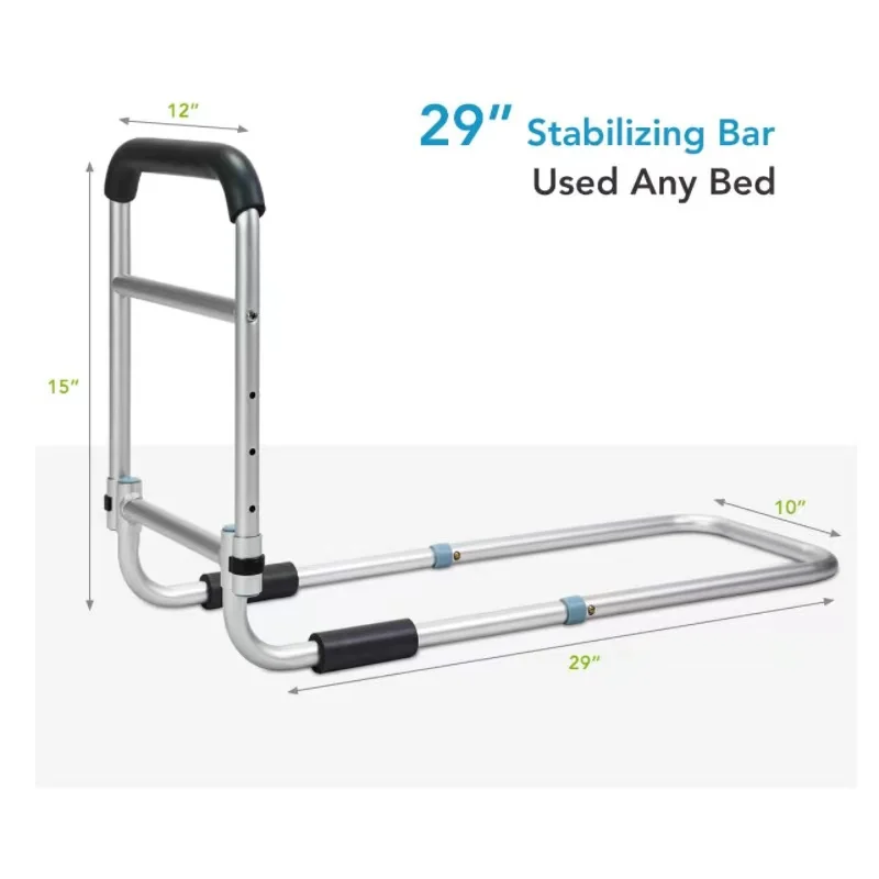 سرير طبي قابل للتعديل للمستشفى، مقبض للسكك الحديدية، درابزين بجانب السرير، قضبان سرير لكبار السن والكبار #4