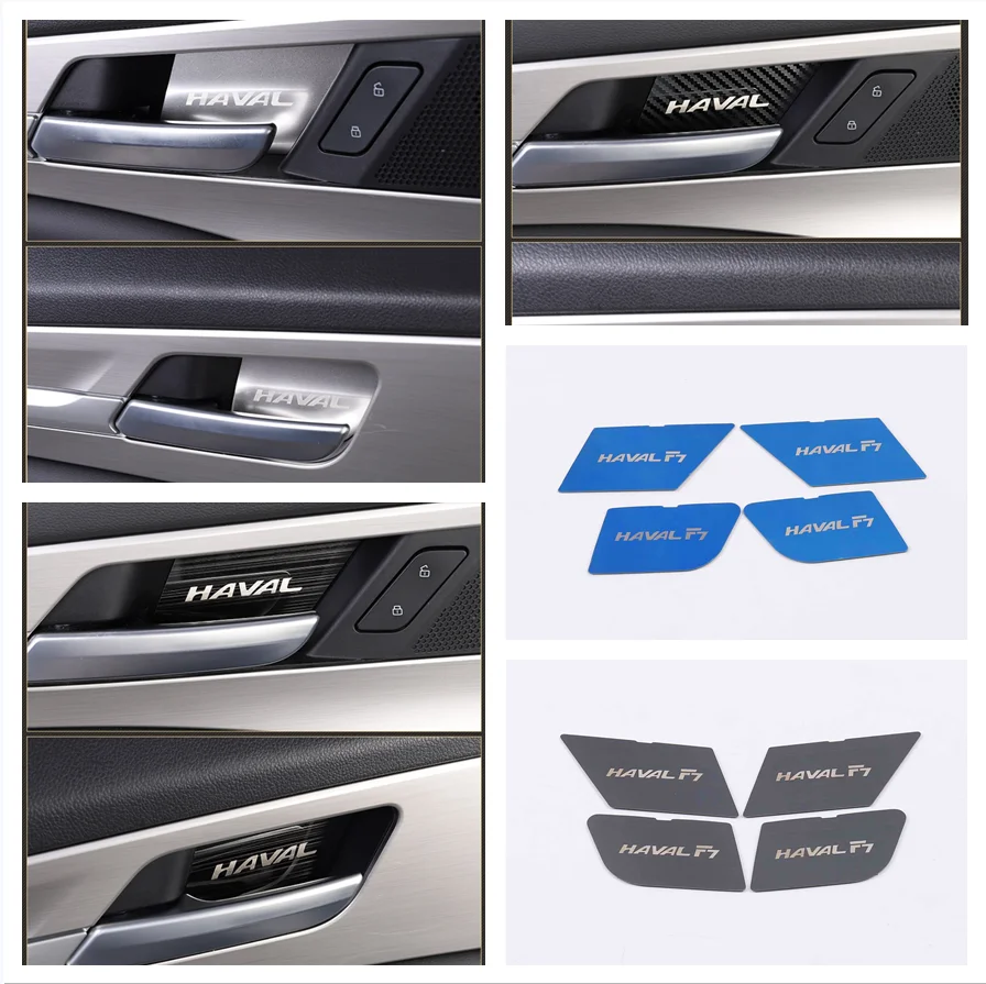 

For Haval F7 F7X 2018-2020 2021 Accessories Inner Side Car Door Handle Pull Bowl Cover Trim Auto Interior Styling Car Styling