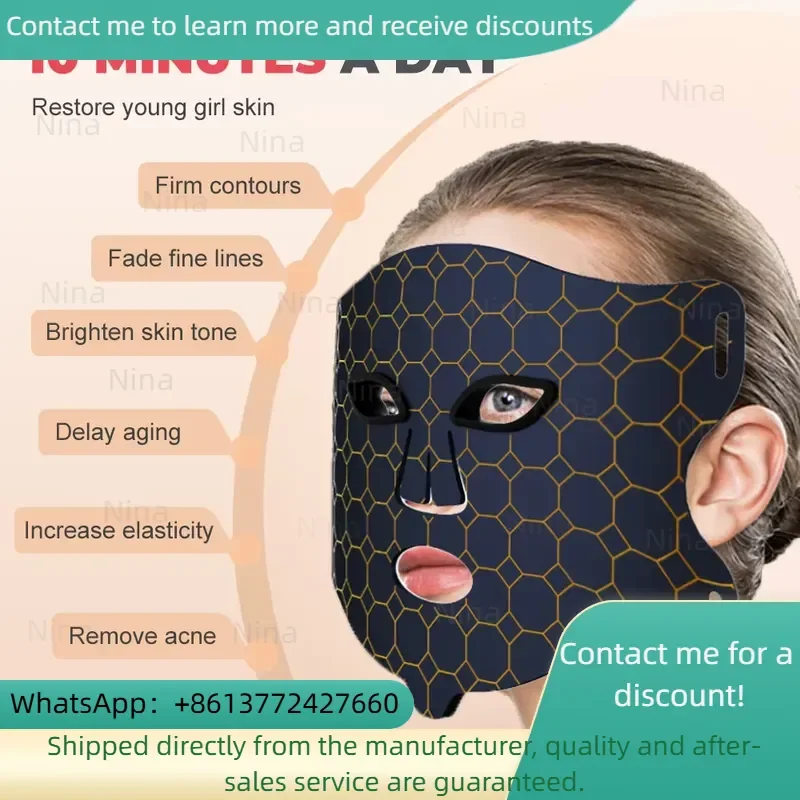 Wireless silicone LED face mask (listing 0592), view 4
