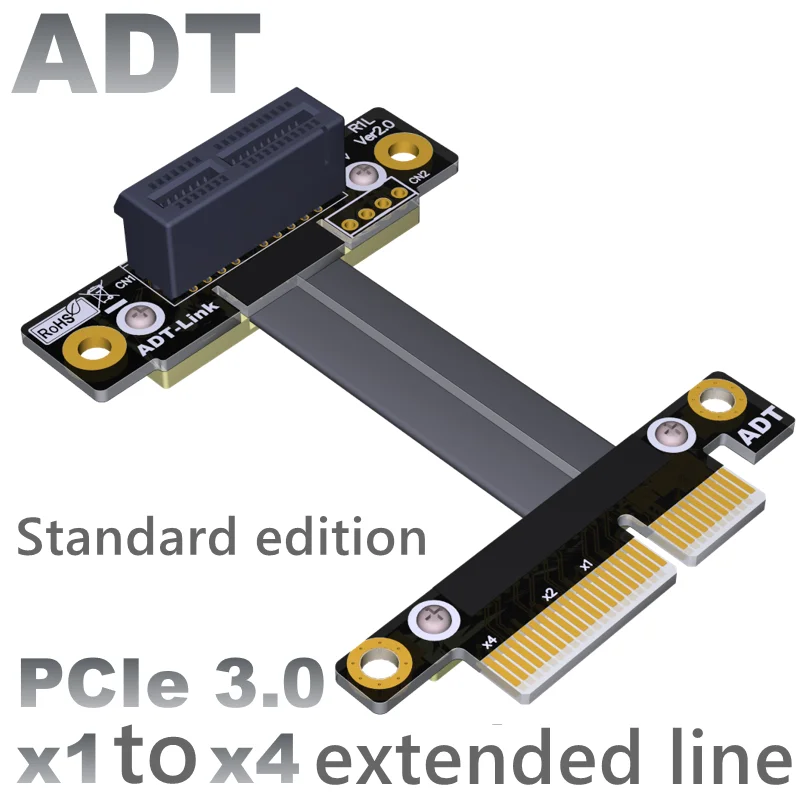 

PCI-E x4 to x1 extension cable adapter extension cable 4x PCIe3.0 custom extension PCIe3.0x1 gen3 8G/bps