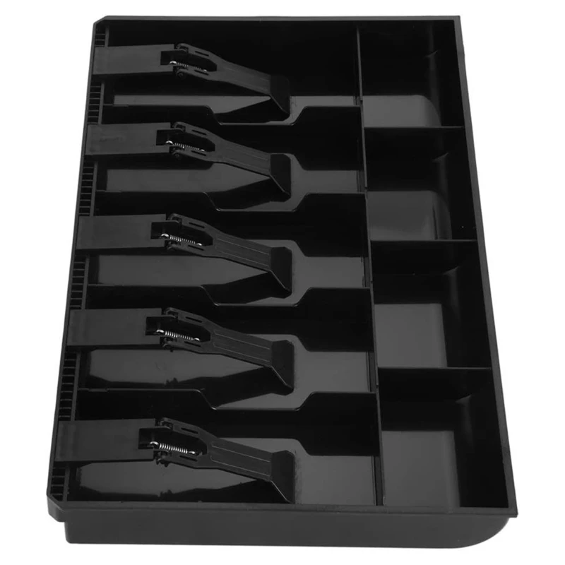 Large Cabinet Cash Drawer Register Insert Money Tray 5 4 Compartments Storage Box Replacement Cashier with
