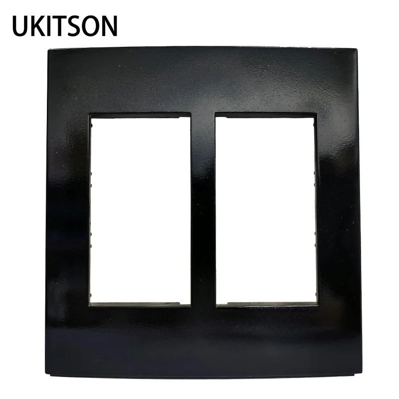 

Black Color Blank Wall Panel Faceplate Socket Suit For 6 Ports Modules Empty Frame Outlet 120x120mm