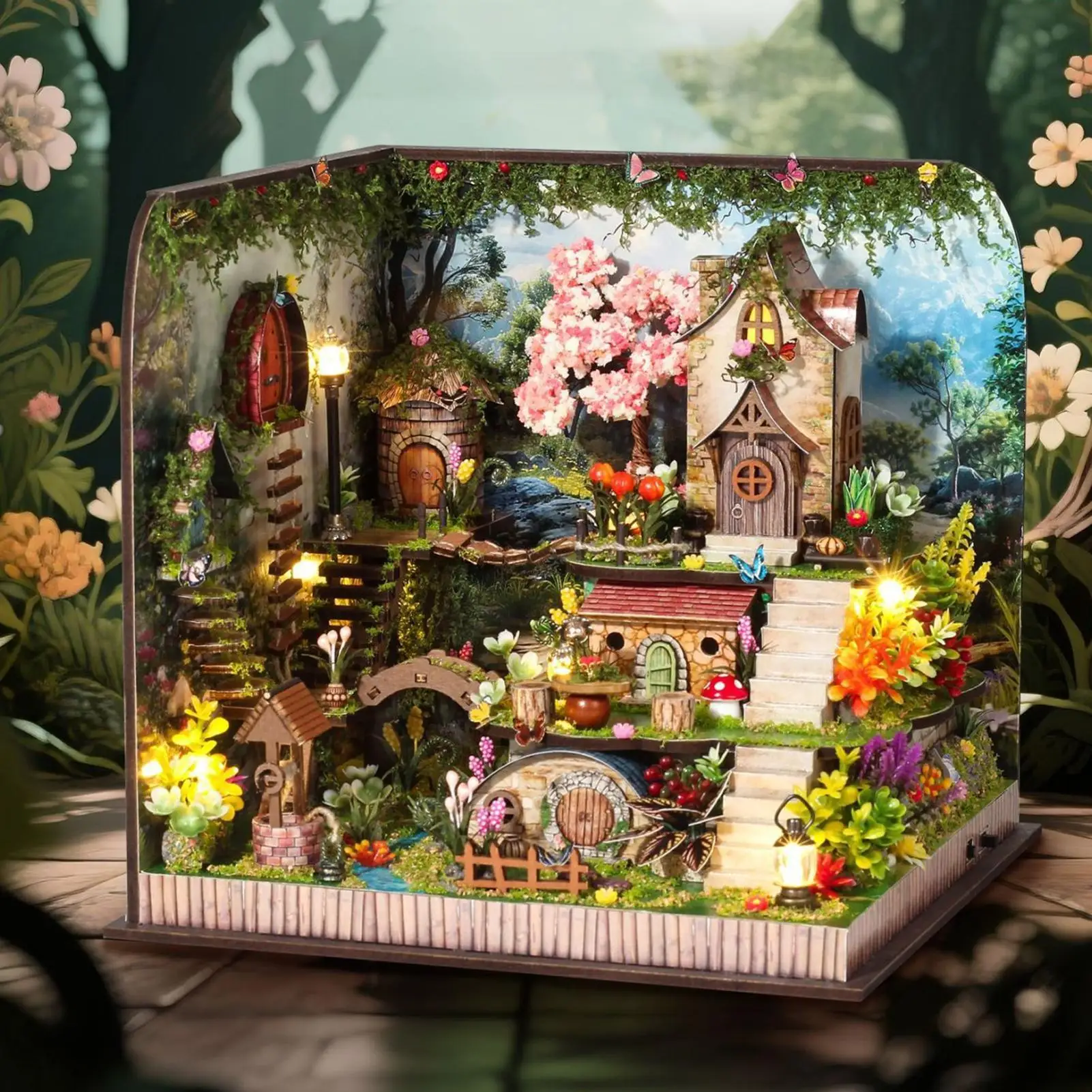 Book Nook Kit Handmade House Model Building Kit Creative Tabletop Decor For Adults Teens Home Bookshelf Display Bedroom Holiday
