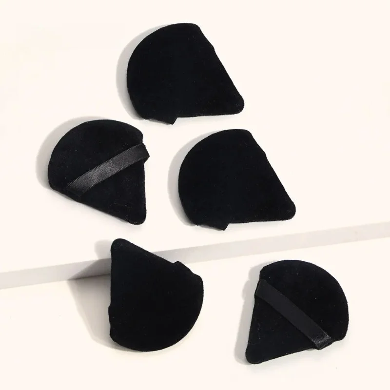 5Pcs Small Triangle Loose Powder Puff, Cotton Puff, Dry and Wet Use, Soft Plush Powder Puff Makeup Foundation Puff Makeup Tool