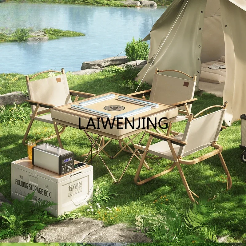 LYY  camping automatic mahjong machine portable picnic mahjong table household storage