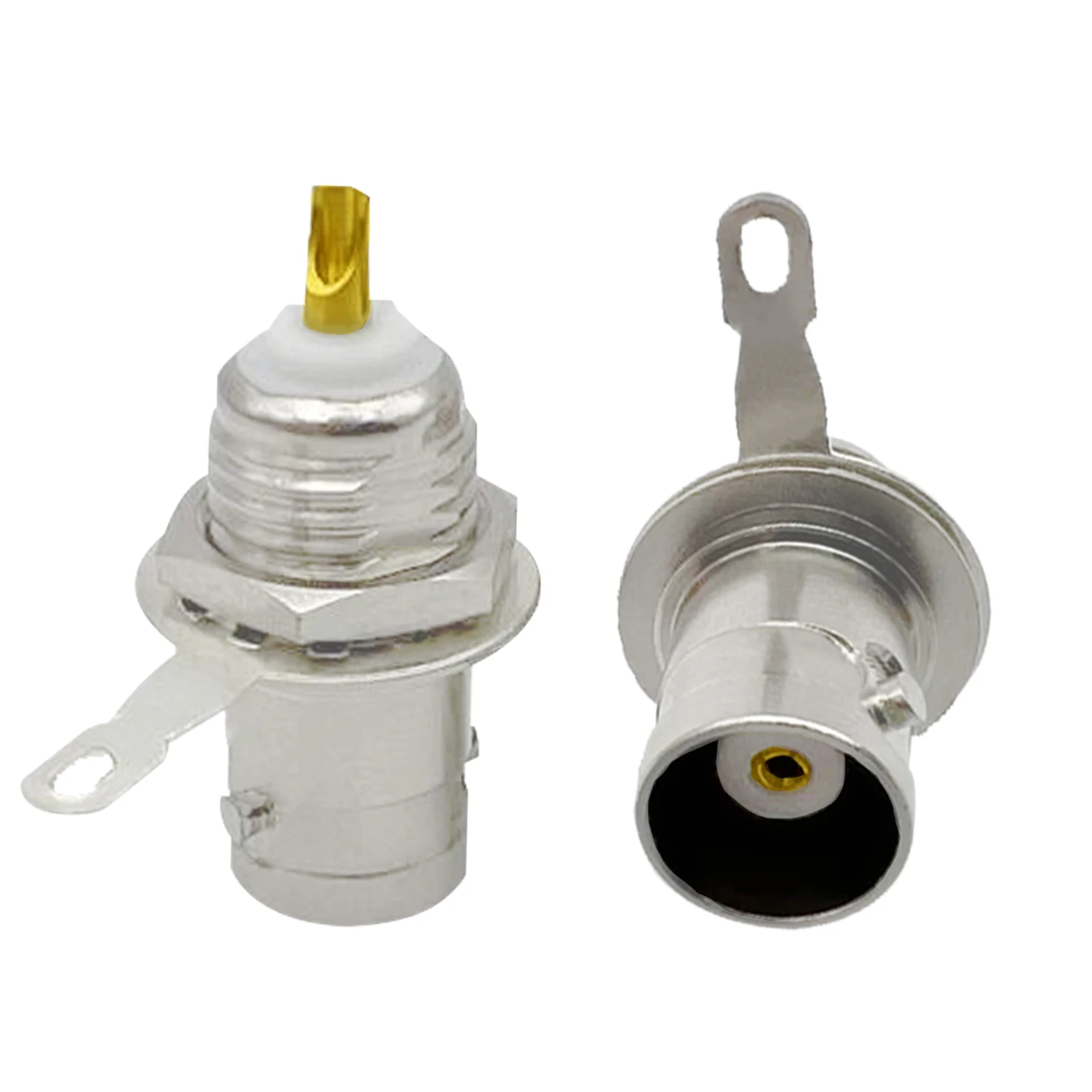 

BNC 50 Ohm Female Socket Replacement for Q9 50KY, Pure Copper Solderable Jack Compatible with Oscilloscope Probes & CCTV Cameras