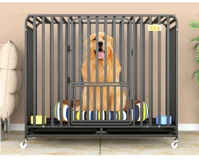 Heavy duty dog cage crate tear-resistant square tube kennel furniture large varieties