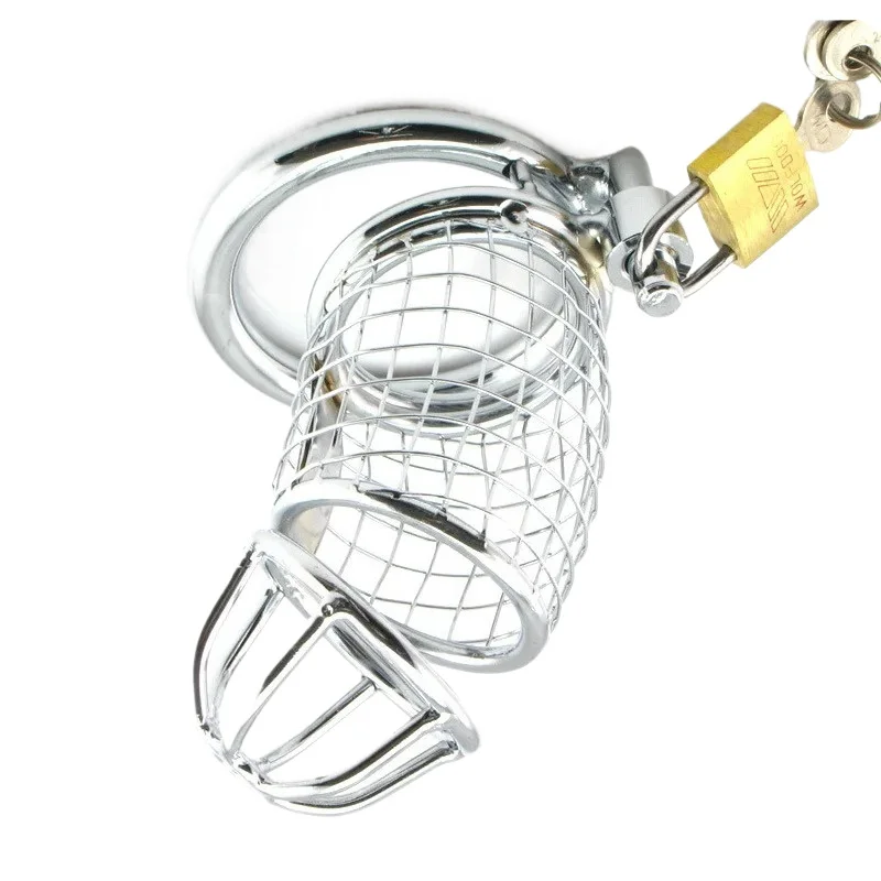 Male Chastity Device Bondage Sex Toys For Men Fetishs Toys Cock Cage Cockring Metal Chastity Cage Penis Lock BDSM Scrotum