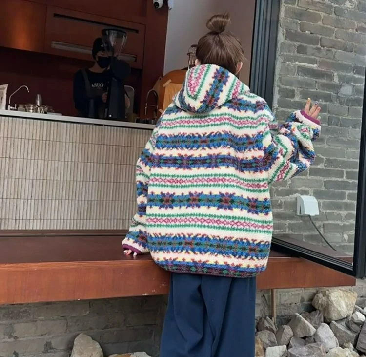 2025, lente en herfst, nieuw, veelzijdig en mager fleecejack met capuchon, mode-casual top met rits