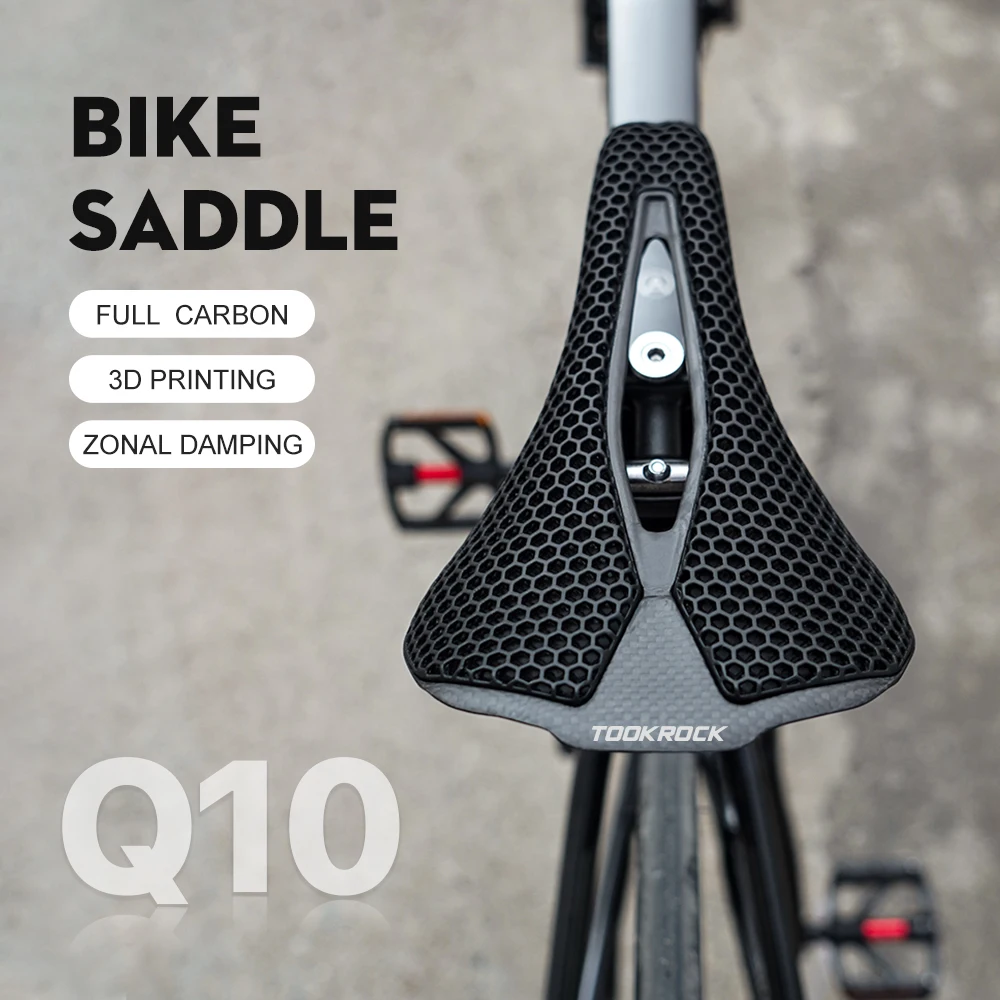 

Carbon 3D Printed Bicycle Saddle Ultralight Carbon Fiber Hollow Comfortable Breathable Gravel Road bike Cycling Seat Parts