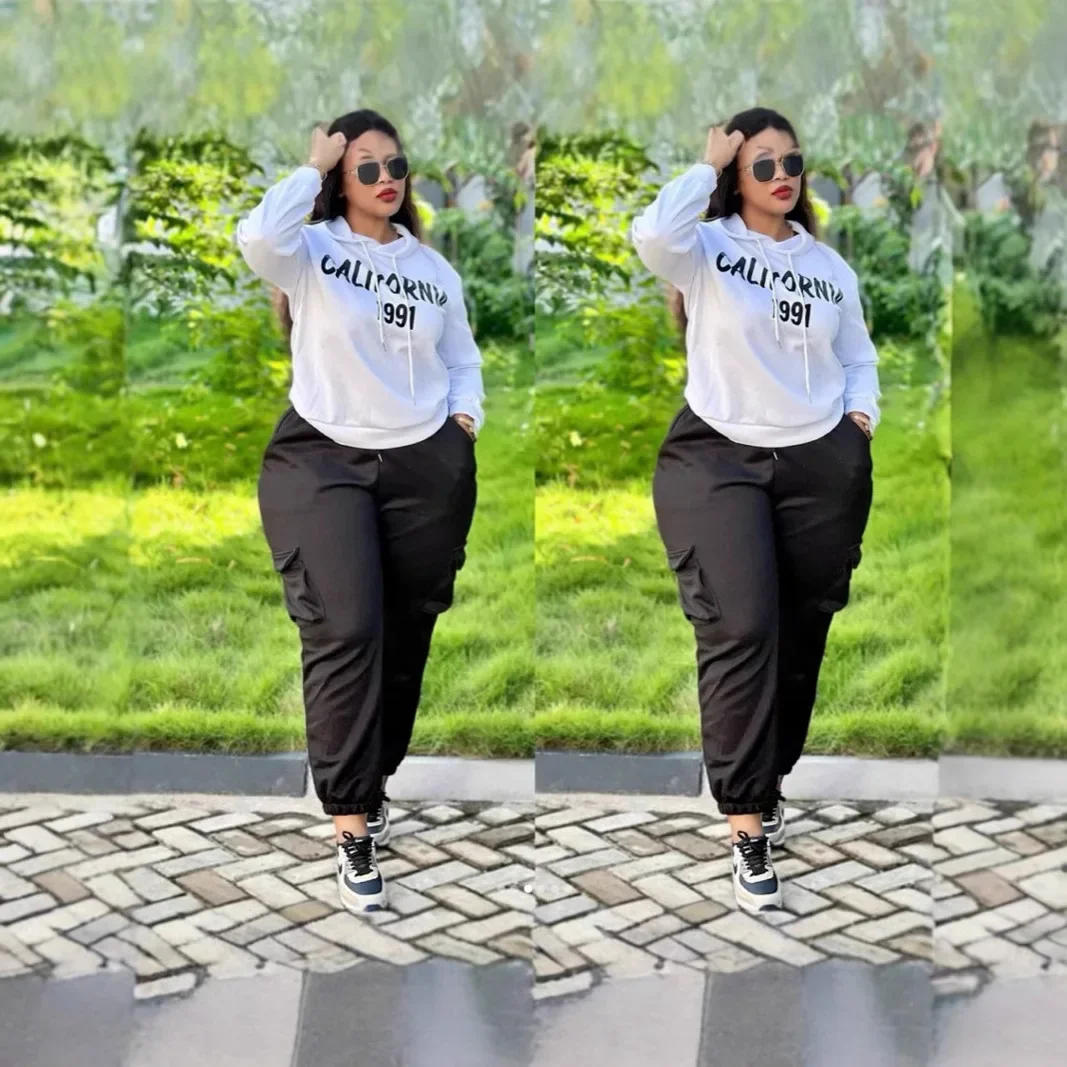 2 Piece Set Africa Clothes 2025 African Dashiki New Dashiki Fashion Suit Top And Trousers Super Elastic Party Big Size For Lady