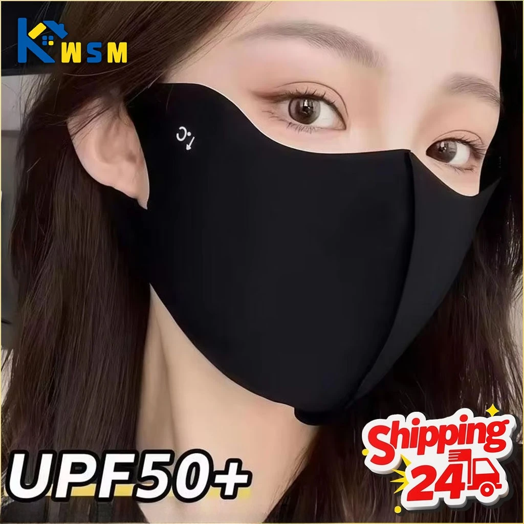 

1-10PCS Ice Silk UV Face Mask Women Cooling Sun Balaclava Breathable Dustproof 3D Face Cover for Outdoor Running Cycling Summer