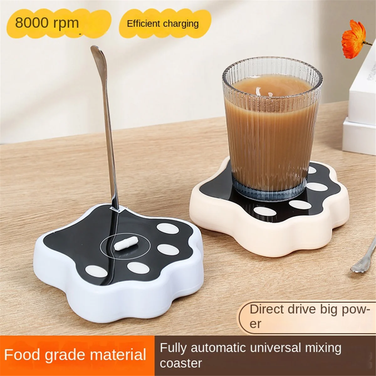 A44U Magnetrührer, Mini-Labormixer mit Rührstab, tragbare elektrische Rührplatte für Kaffee, Milch, Laborgebrauch B