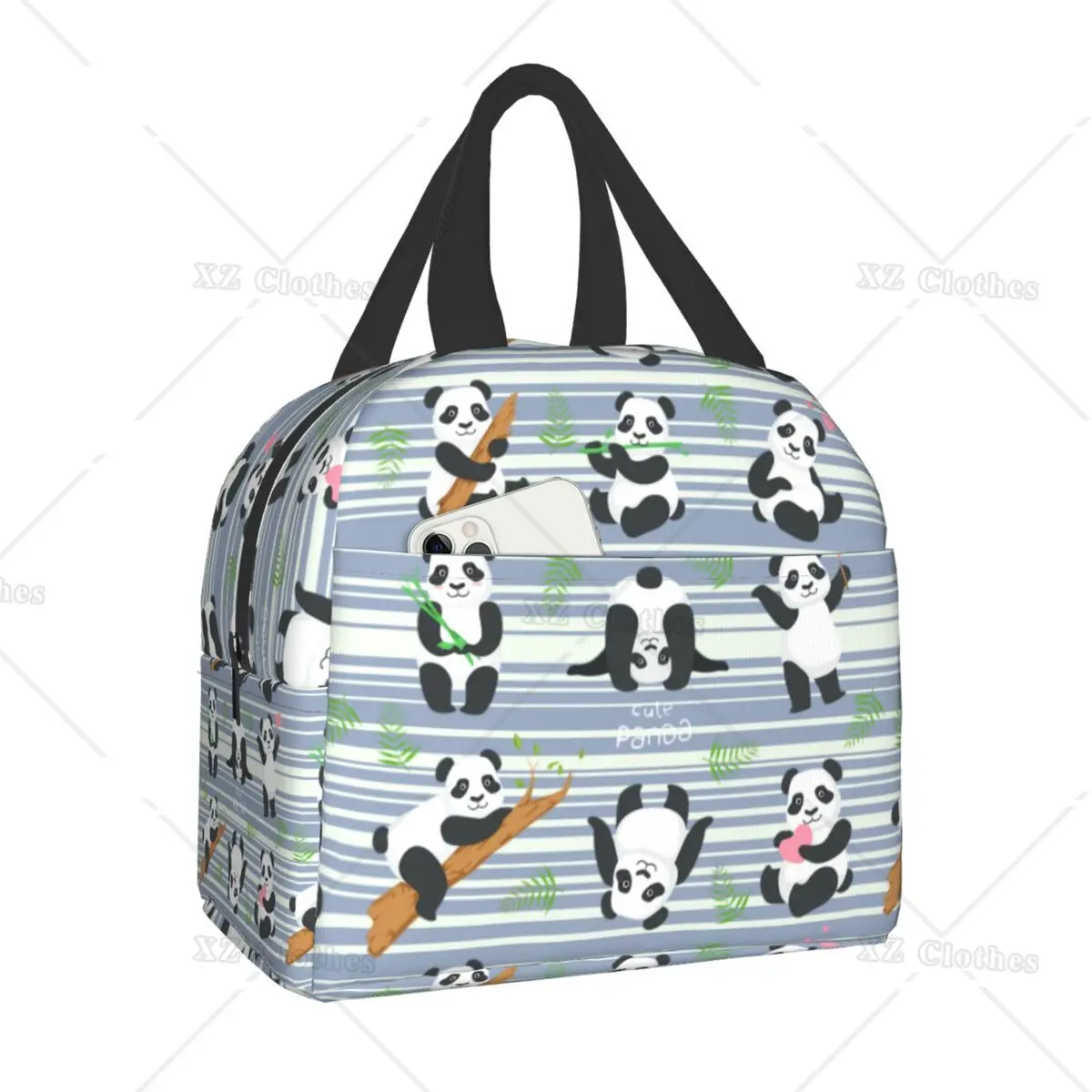 

Cute Panda Bear Insulated Lunch Box Women Leakproof Cartoon Animal Thermal Cooler Lunch Bag for Men Kids Student School Trip