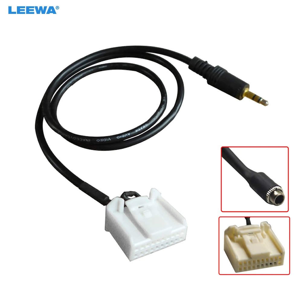 LEEWA 20-контактный автомобильный аудиокабель AUX IN, кабель-адаптер для CD-плеера 3,5 мм для Toyota Camry/Corolla/Reiz/RAV4/Highlander # CA3231/7907