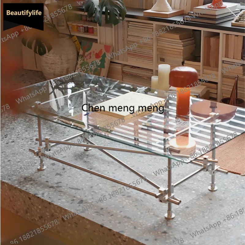 

c139 Clear Transparent Coffee Table Unique Organizer Industrial Quality Coffee Table Modern Minimalist Decoration Meubles Furnit