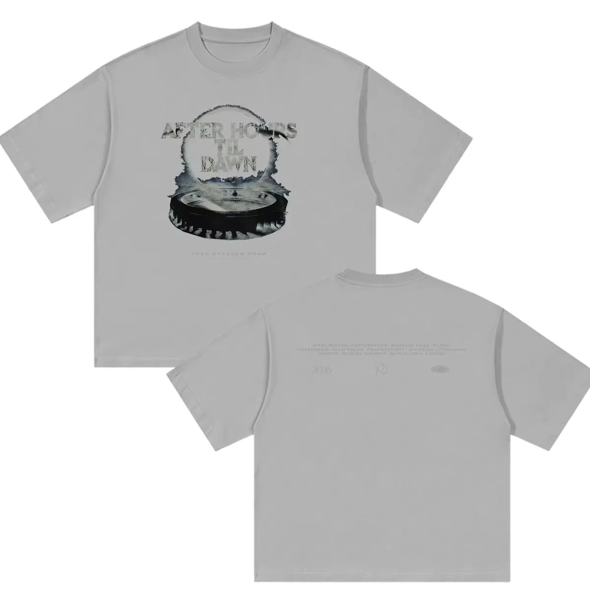 The Weeknd After Hours Til Dawn Stadium Tour 2026 T-Shirt Baumwolle Grafik-Shirt Herren Damen Sommer Streetwear – Detail 6