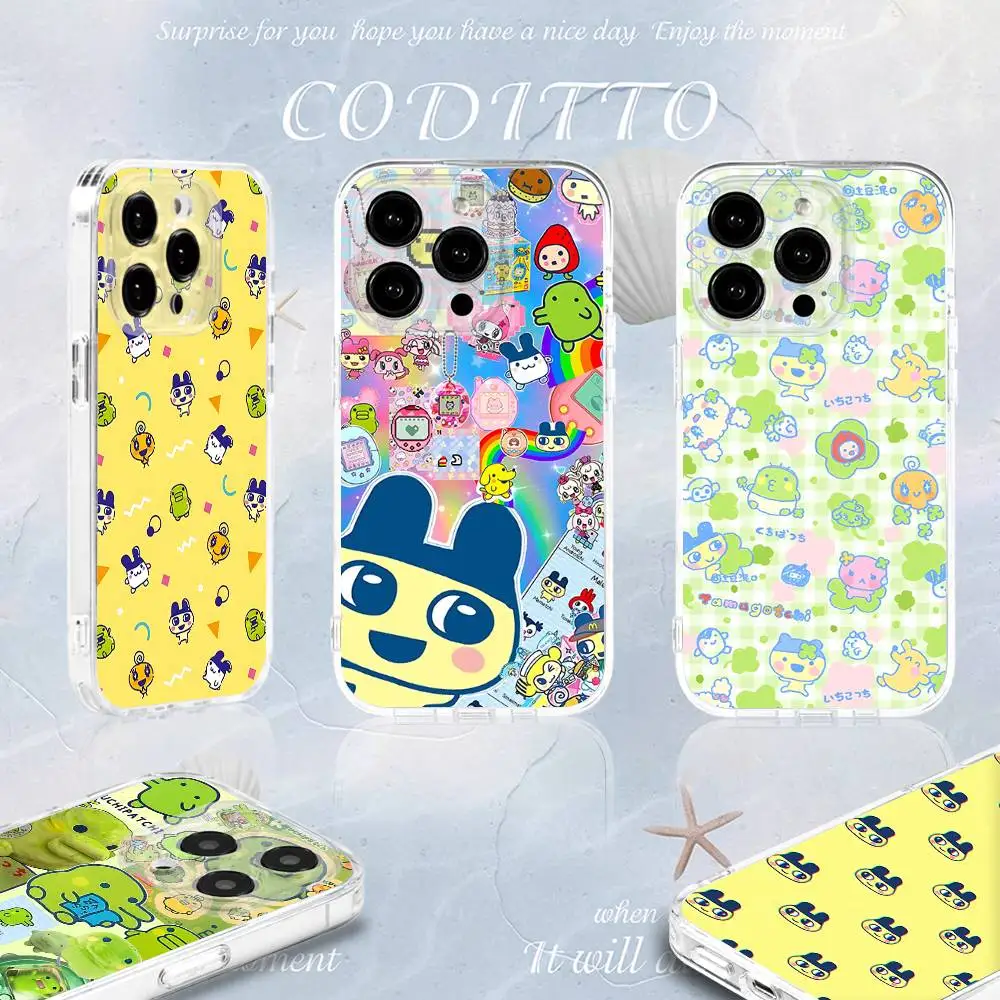 

T-Tamagotchi M-Mametchi Phone Case For iPhone 16,15,14,13,12,11 Pro,Max,Plus,X,XS,XR,SE4,E Mini Transparent Soft Cover