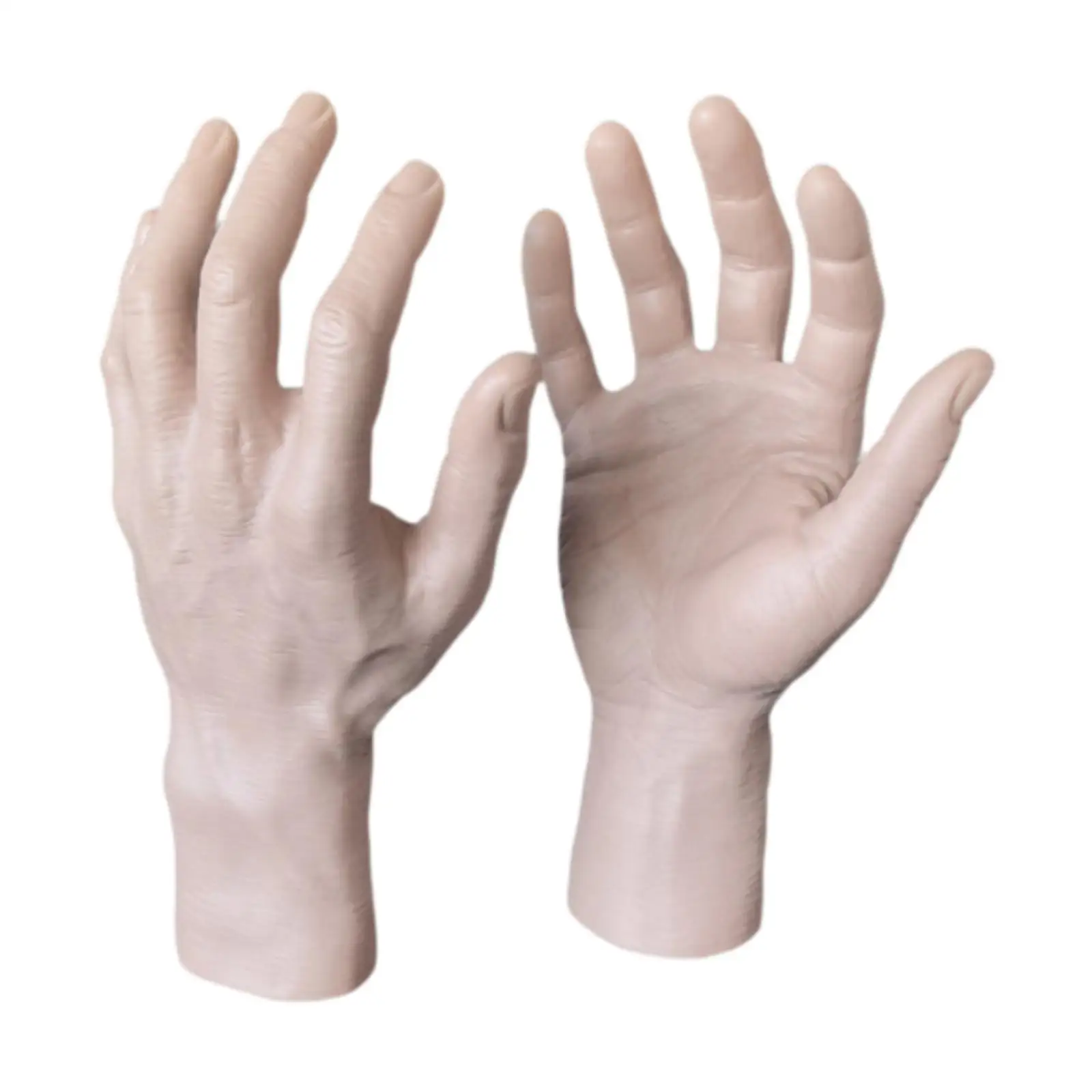 

2 Pieces Male Hand Model for Themed Party Cosplay Decoration Nail Training