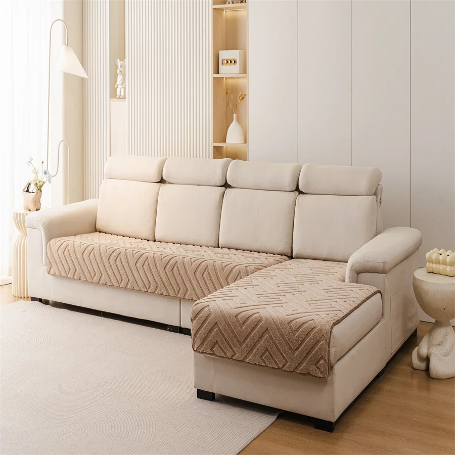 Cotton Velvet Sofa Cushion Advanced Sense Non-slip Wear-resistant Thickened Sofa Cushion Autumn and Winter Sofa Blanket