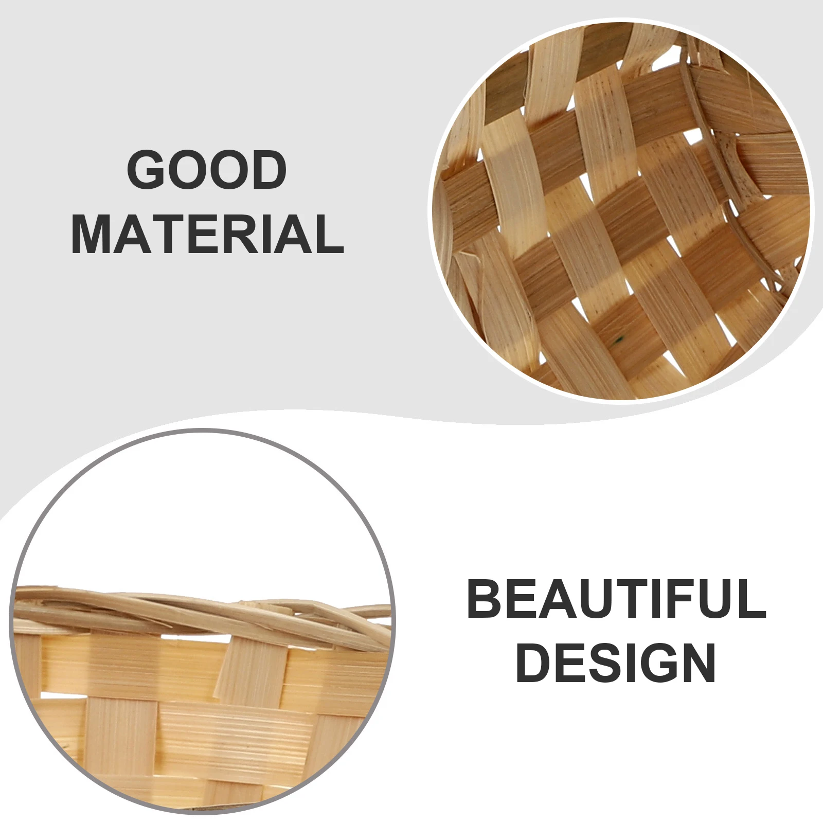 

Bamboo Woven Basket Handmade Tote Floral Container Picnic Fruit Holder Lightweight Portable Reusable Storage Decorative Weaving