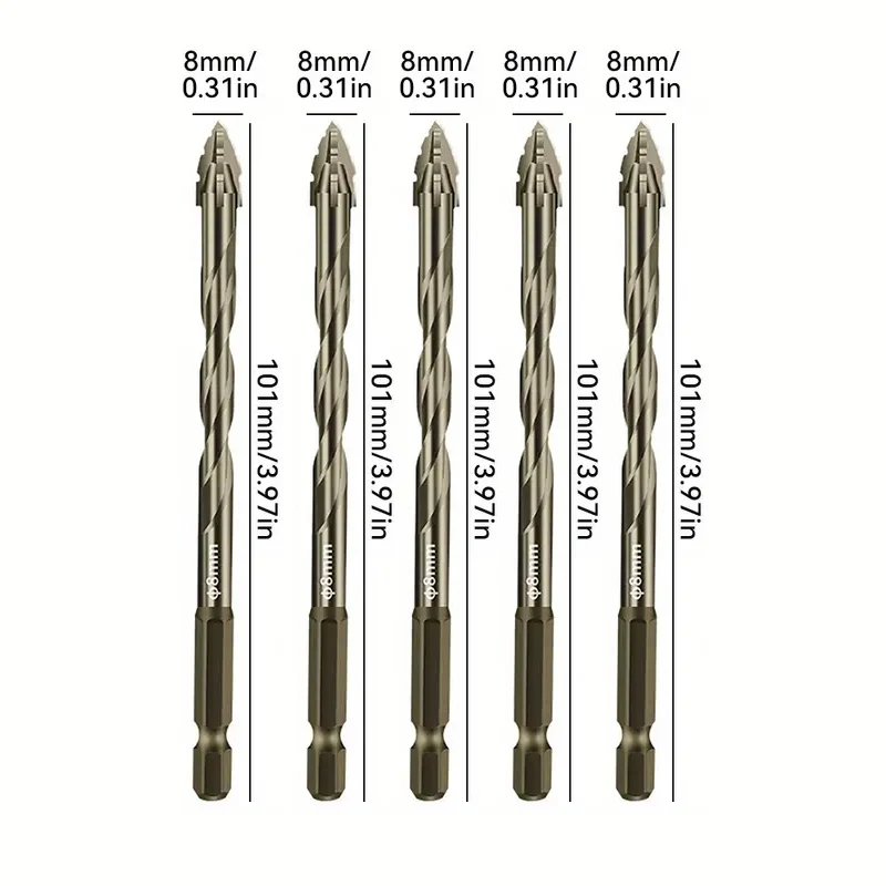 4-12mm Vier-Fluit Zaagtandboor Zaagtandboor Gereedschap Voor Glas/Tegel/Beton/Metaal Boor Set Gereedschap