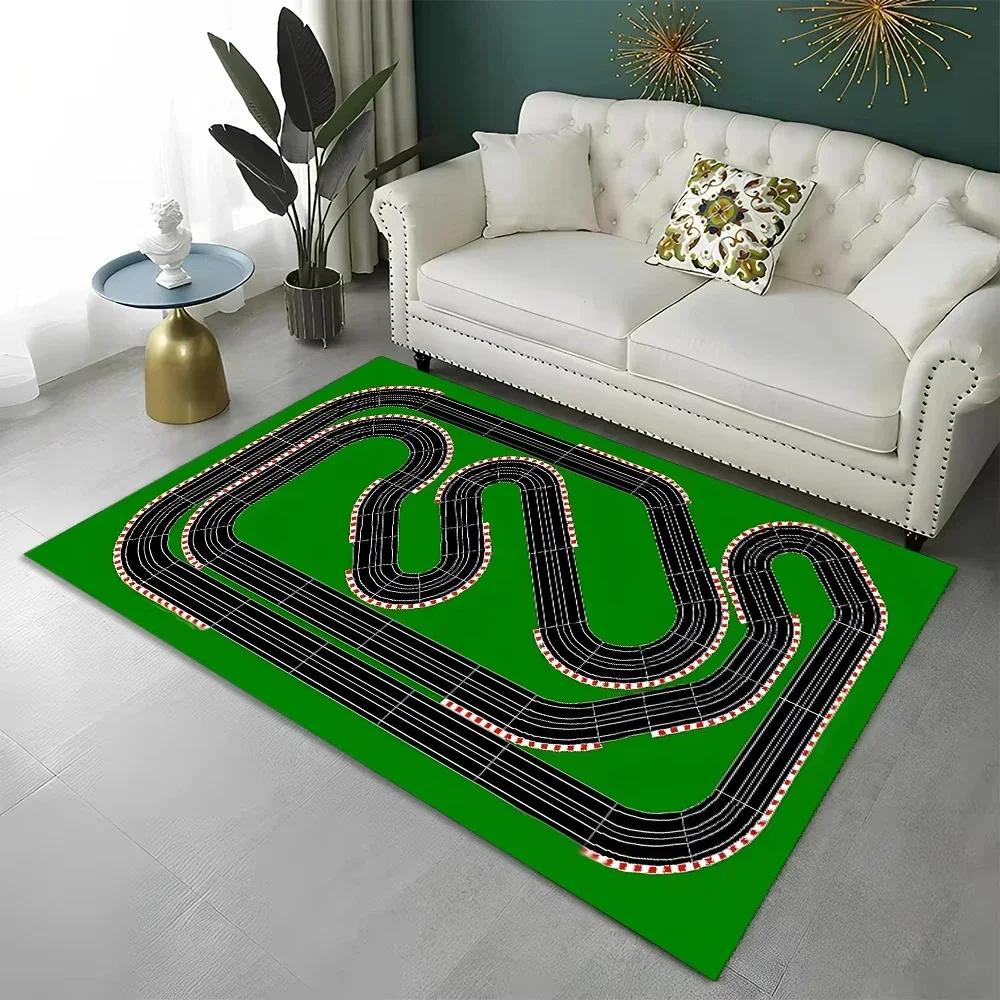 Highway City Traffic Playmat Non-Slip City Traffic Rug for Children's Playroom Traffic Theme Play Rug Home Decor Entry Doormat