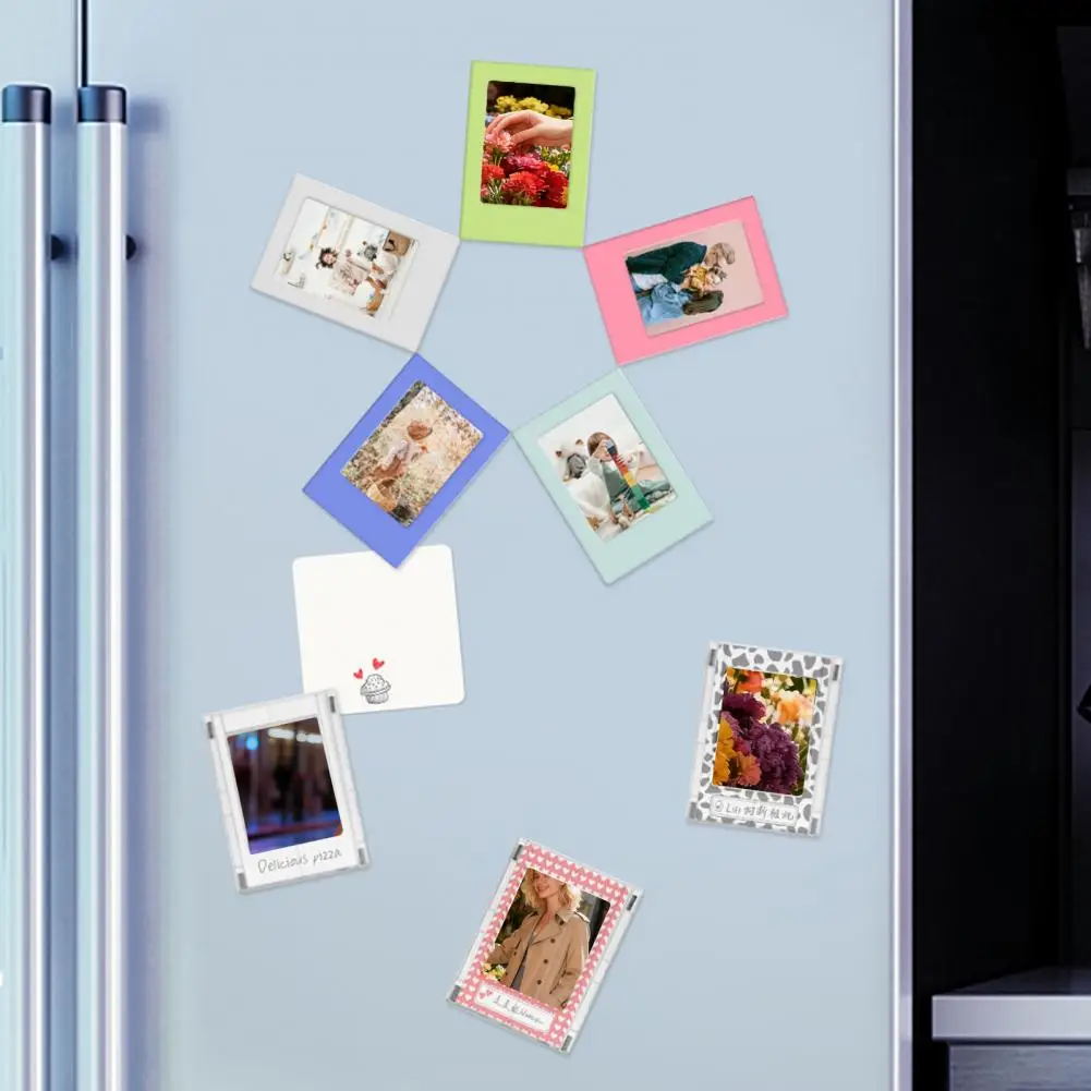 10Pcs Magnetic Photo Frame For Fujifilm Instax Mini Film Picture Display Frame Fridge Magnet 3-inch Mini Photo Holder Decoration
