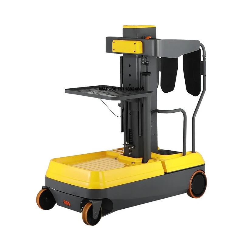 

Drivable Elevated Work Platform Low-Level Self Propelled Warehouse Package Stand-on Electric Order Picker Packer Lift