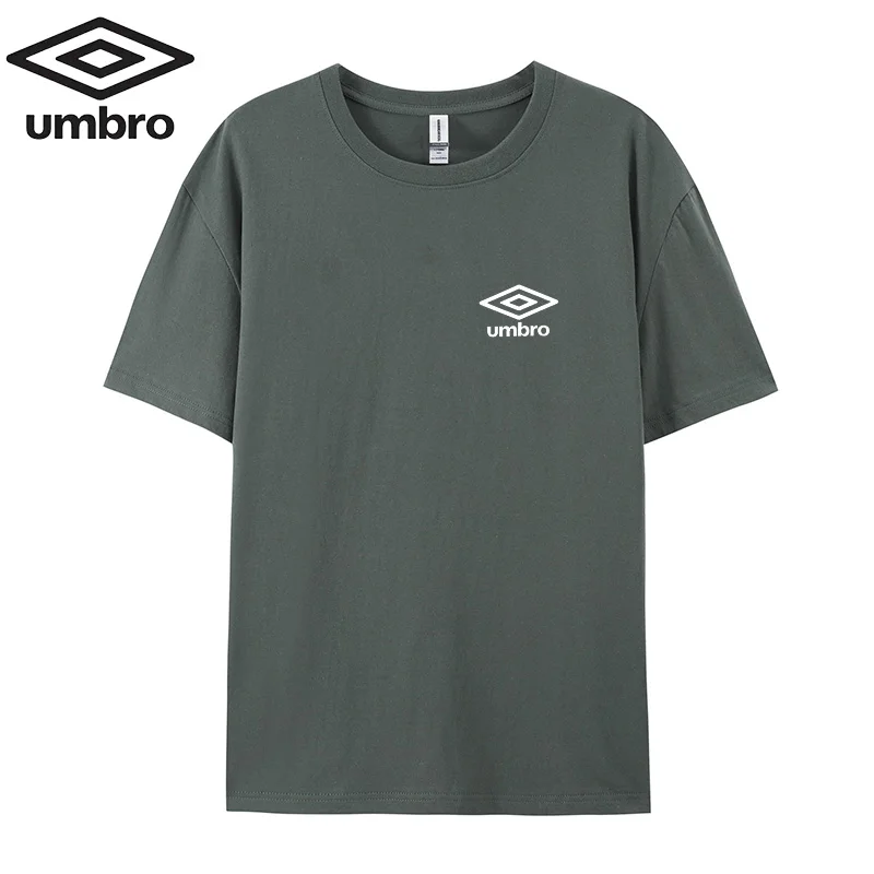 Embroidered Umbro 100% Cotton Summer New Style Hot Selling Anti-pilling O-neck T-shirt High-quality Fashion Casual Sports Top