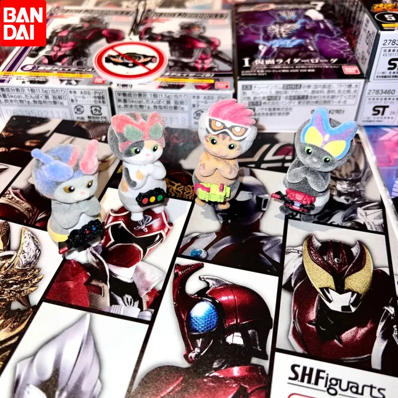

Bandai натуральная Kamen Rider Gashapon Toys Flocking Cat костюм Стайлинг серии Decade Den-O Geats W аниме фигурка модель Декор подарки