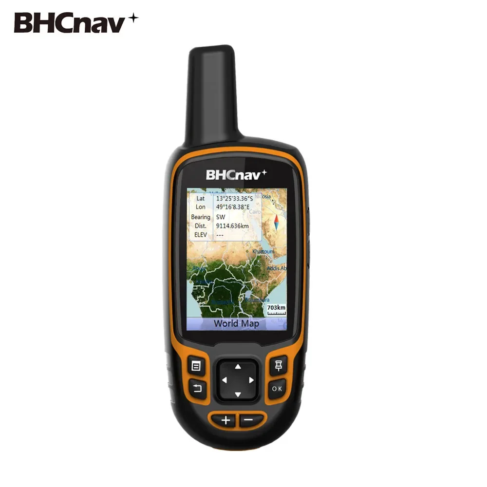 Newly arrived handheld GPS terrain with coordinate system