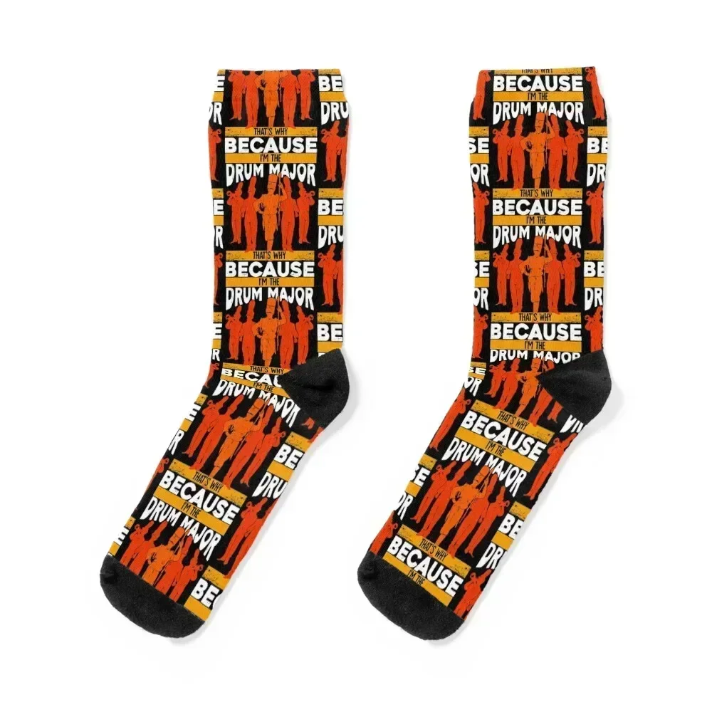 

Because I'm The Drum Major That's Why Socks funny gift japanese fashion valentine gift ideas warm winter Socks Male Women's