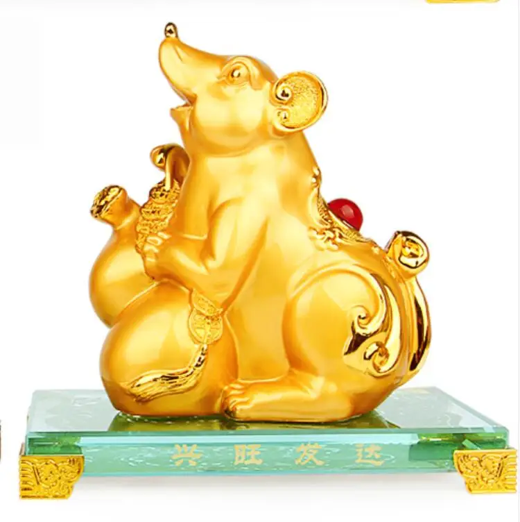 kitchen dies Rat ox tiger rabbit dragon snake furnishing gold  large open housewarming fortune golden Animal home decoration