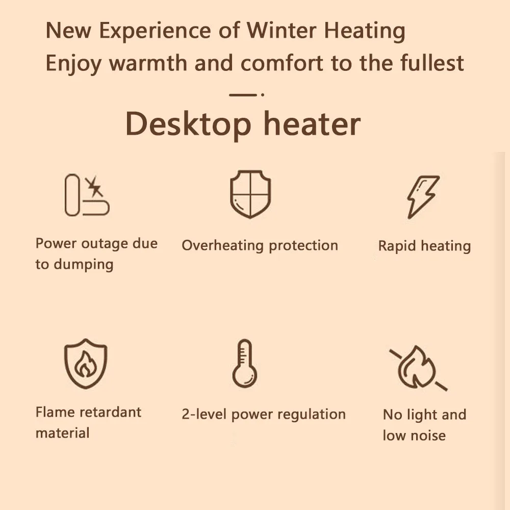 1500W Desktop Elektrische Kachel Winter Mini Draagbare Verwarming Fan Home Office PTC Keramische Verwarming Warme Luchtblazer Warmer Machine