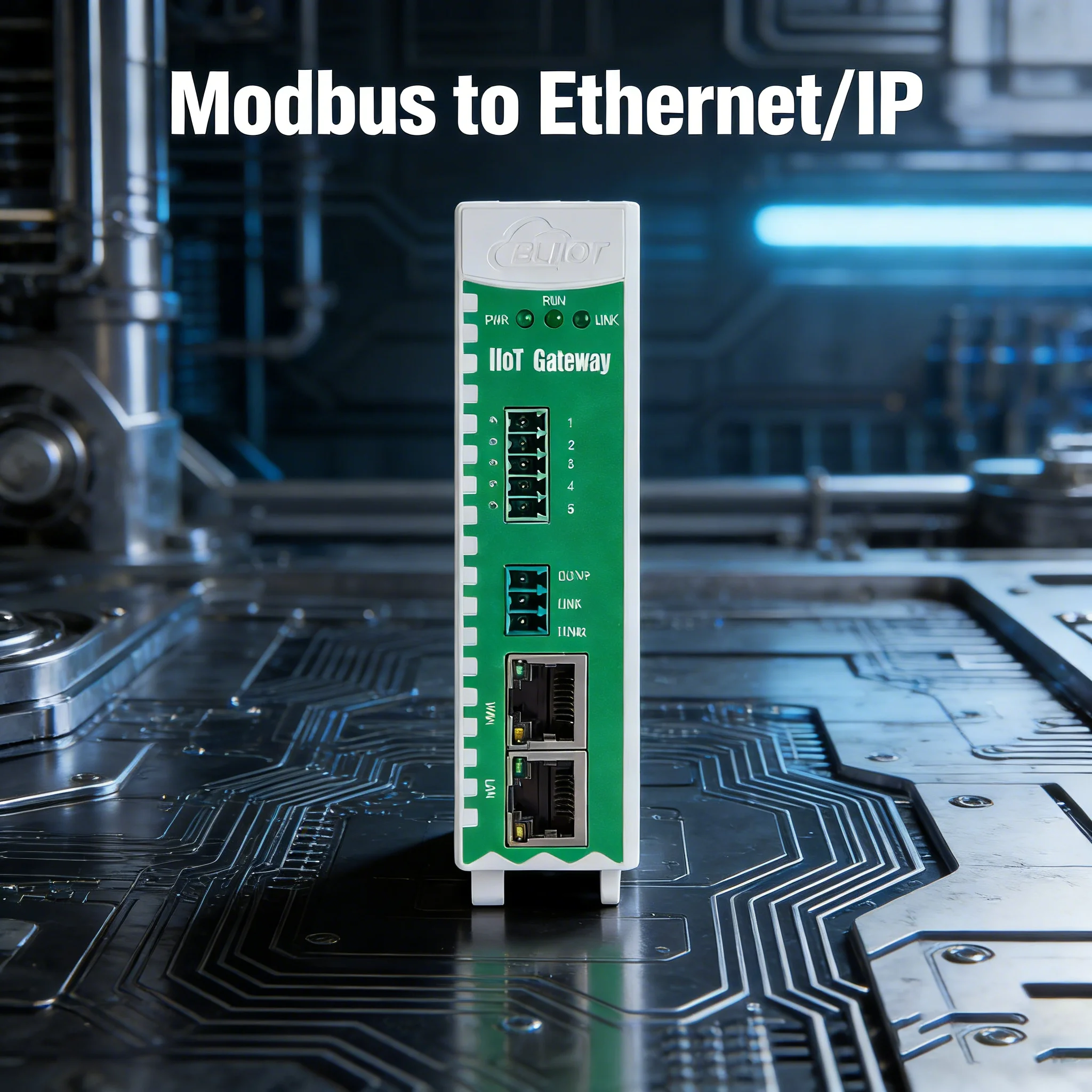 Convertidor de Protocolo BLIIOT IoT Gateway Modbus a Ethernet/IP, Comunicaciones Rs232/Rs485 Modbus RTU, Modbus TCP a Ethernet/IP