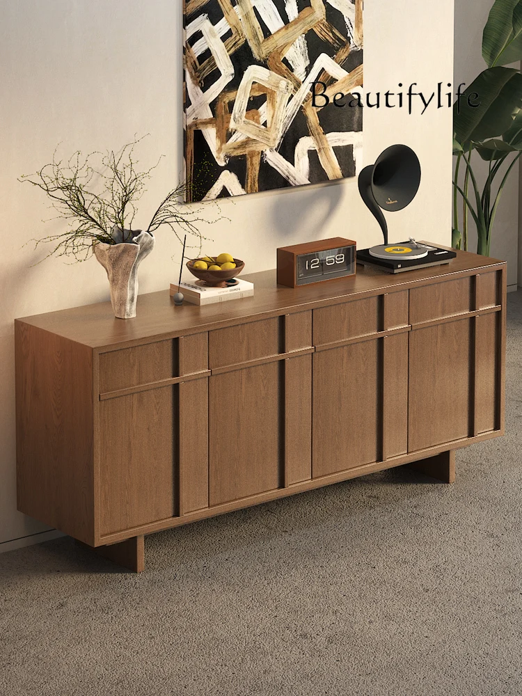 

Nordic Ash Sideboard Cabinet Modern Simple Storage Locker Living Room Entrance Curio Cabinet