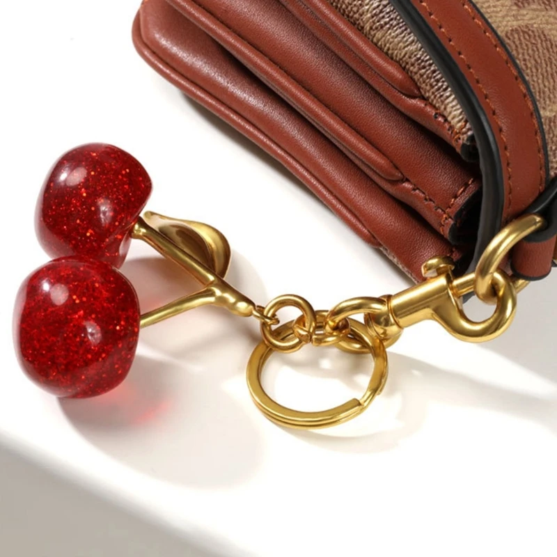 cherries keychain women\'s bag decorated pendant keys ornament