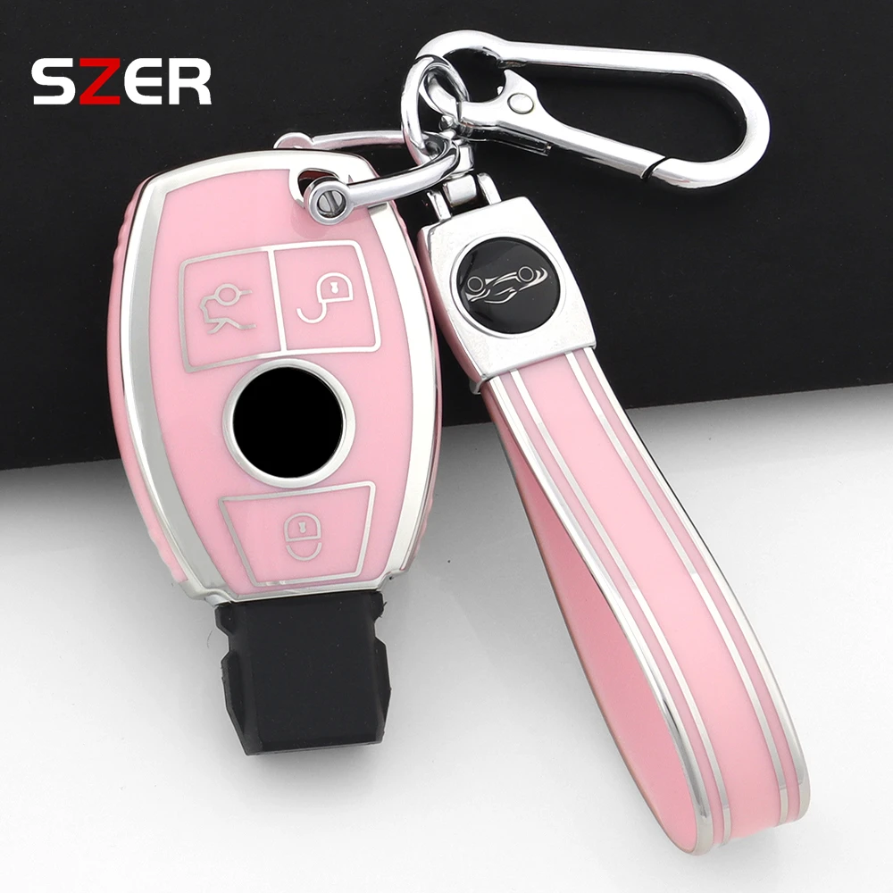 Funda para llave de coche de TPU, carcasa para Mercedes Benz A C E S G clase GLA CLA GLK ML GLC CLS W204 W176 W212 W463 W205, llavero Fob