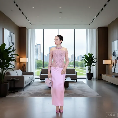 Women’s High Waist Satin Pencil Skirt Pastel Pink Midi Half Skirt Elegant Solid Color Summer Fashio Trending Half Skirt