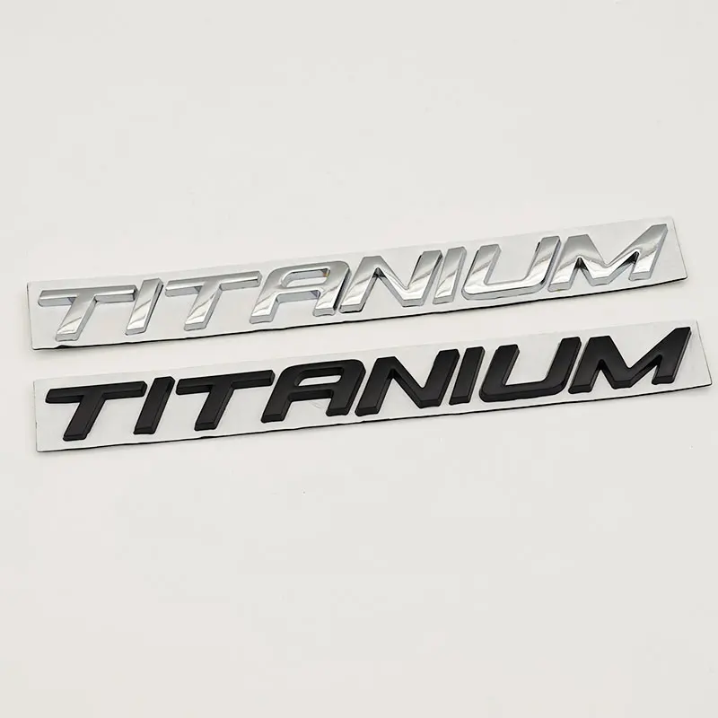 3d letras de metal logotipo titânio tronco traseiro do carro emblema emblema adesivo para ford mondeo mkv kuga ecosport foco acessórios