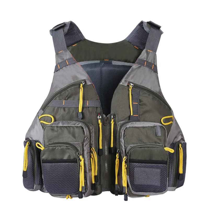 Ultra Lightweight Big Buoyancy Life Professional Sea Portable Vest, Adjustable Size, Pocket, Fly Fishing Jacket