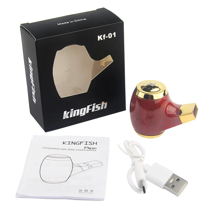 E-Pipe أفضل تعديل السجائر الإلكترونية الخشبية بخار E-cig Vape Pre heat Vaporizer VV بطارية أنابيب التسخين المسبق تصميم خشبي وصول جديد