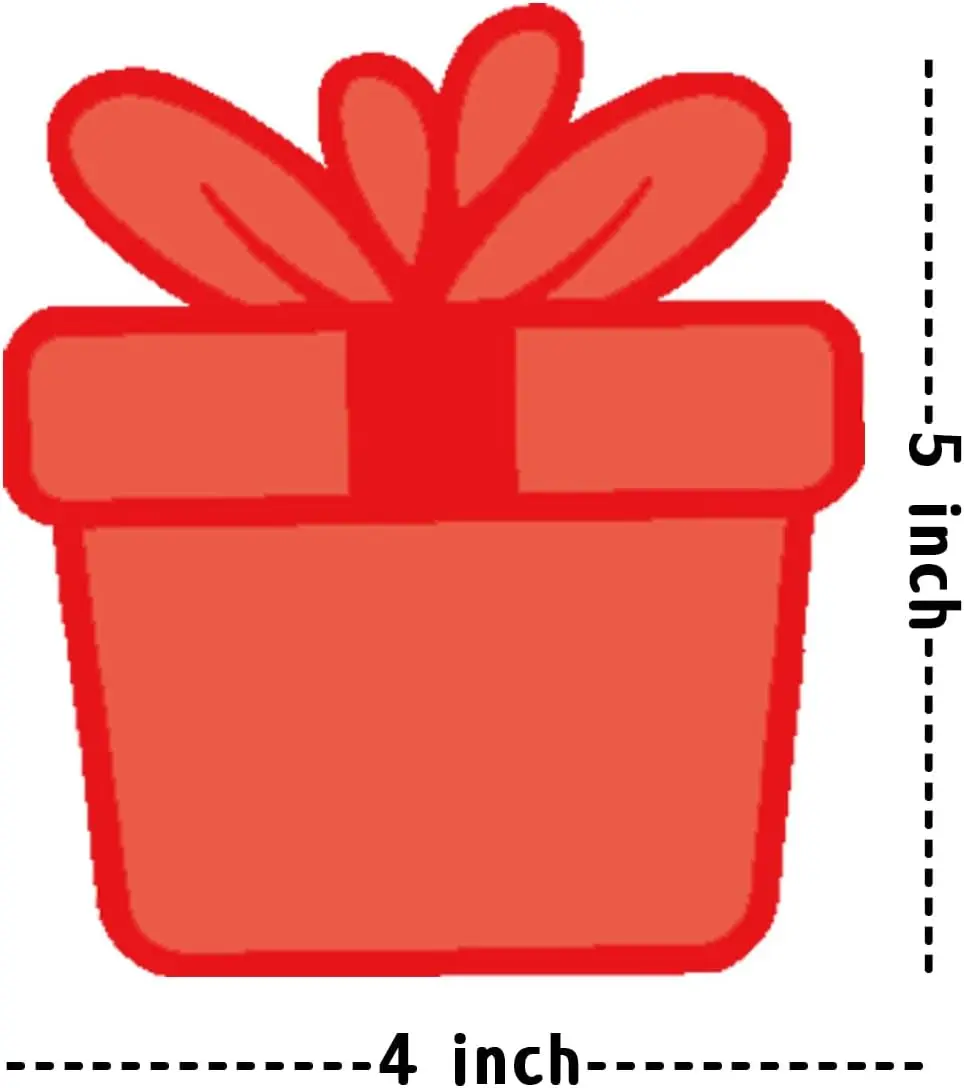 Recortes de papel de Natal 4x5 polegadas Caixas de presente de papel para decoração de quadro de avisos de Natal