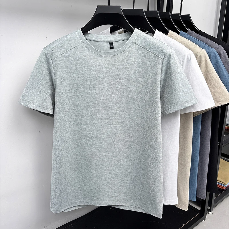 Cool Touch Schulter-Mesh-Perforiertes T-Shirt für Herren Rundhals Raglan Stretch Atmungsaktiv Anti-Schweiß Jogging Walking Basis-Bekleidung – Detail 17