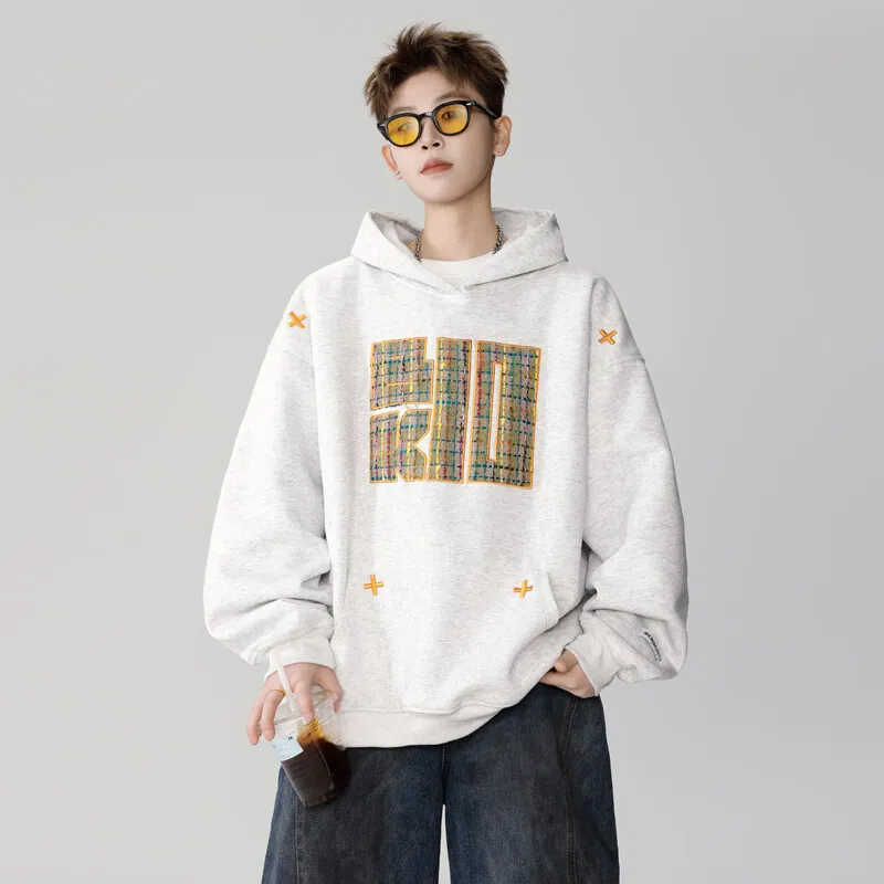 سترة رجالية من GIOIO، سترة فضفاضة مطرزة جديدة ربيع 2025، بلوزات وسترات رياضية غير رسمية عصرية