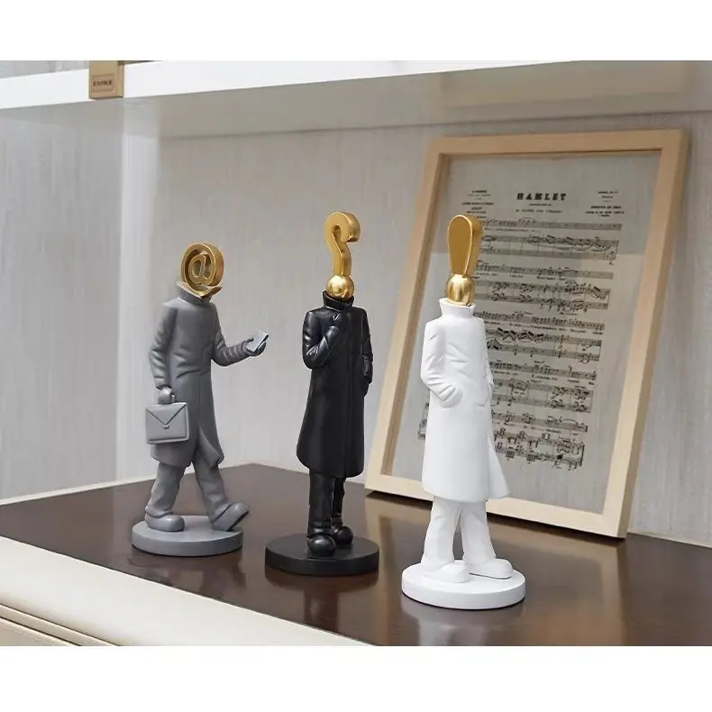 النحت الحرفية الديكور الحديثة الحد الأدنى قطعة فنية تجريدية لحامل التلفزيون مكتب مكتب خزانة مشروبات زخرفة فريدة أنيقة